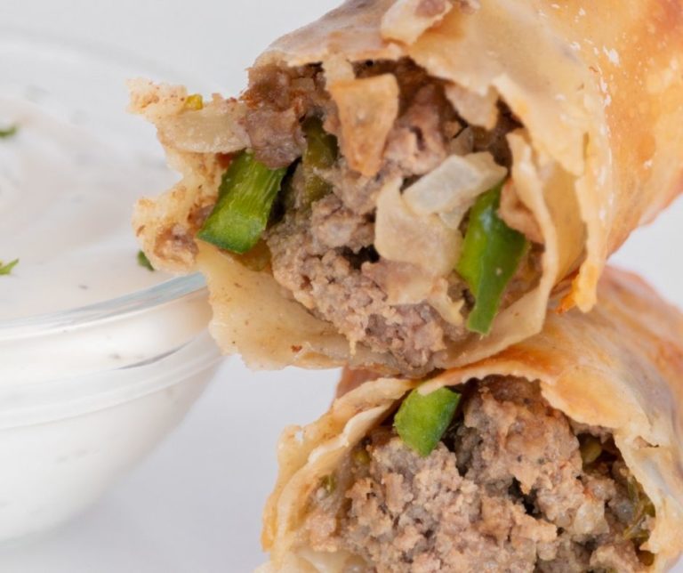 Air Fryer Philly Cheesesteak Egg Rolls Fork To Spoon