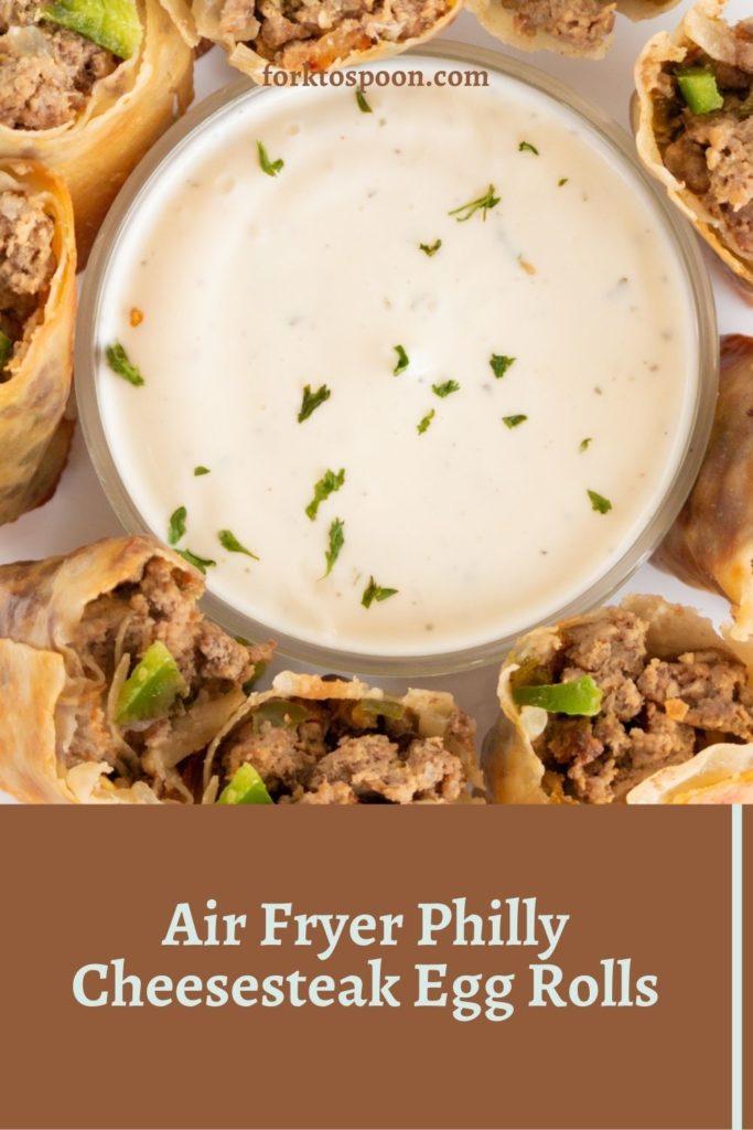 Air Fryer Philly Cheesesteak Egg Rolls