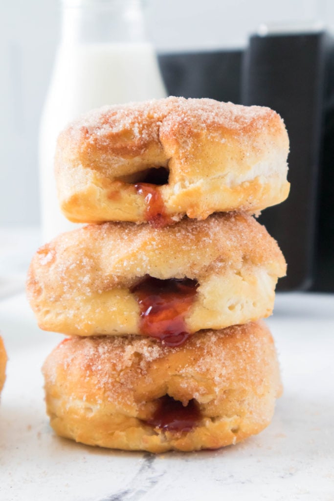 Air Fryer Strawberry Jelly Filled Donuts-23
