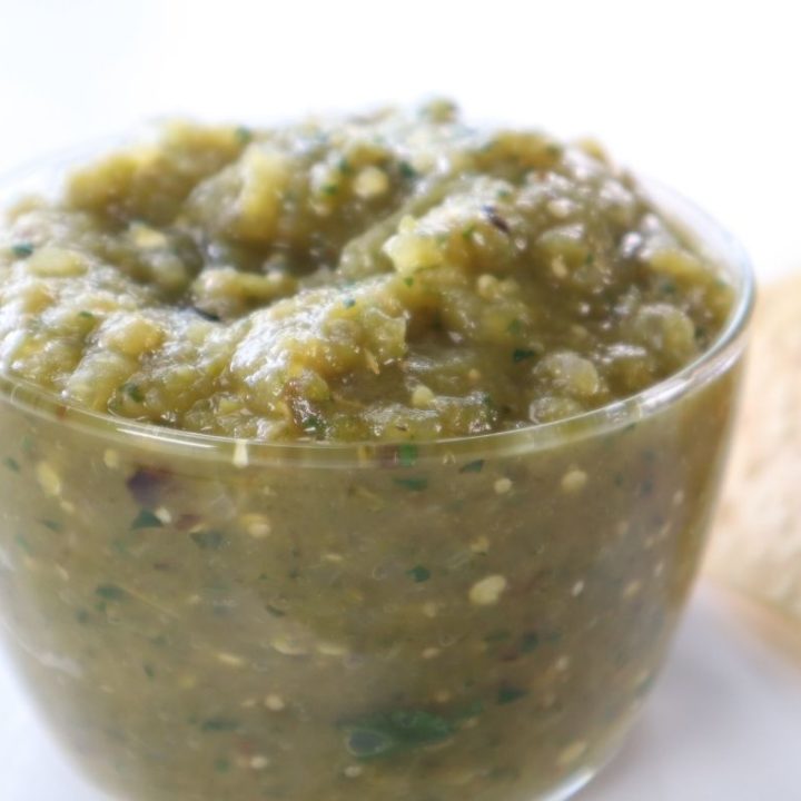 Air Fryer Tomatillo Salsa Verde Fork To Spoon