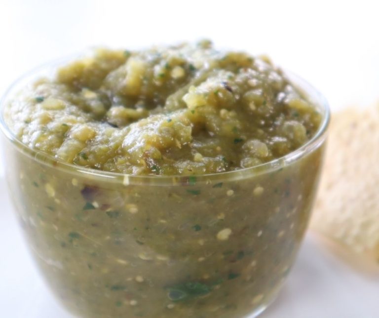 Air Fryer Tomatillo Salsa Verde Fork To Spoon