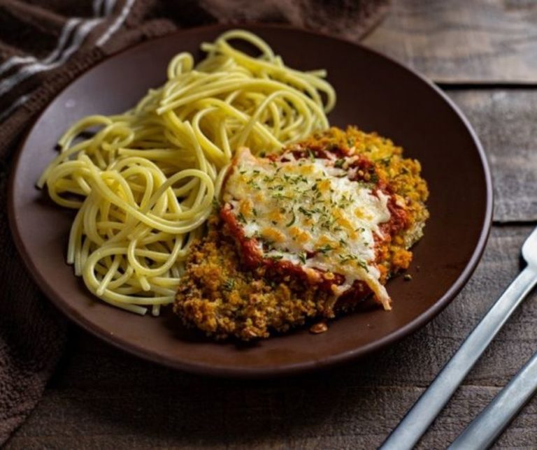 Air Fryer Veal Parmesan Fork To Spoon