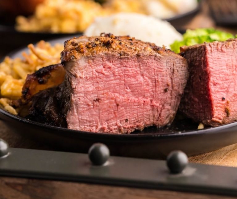 Air Fryer Bacon Wrapped Filet Mignon Fork To Spoon