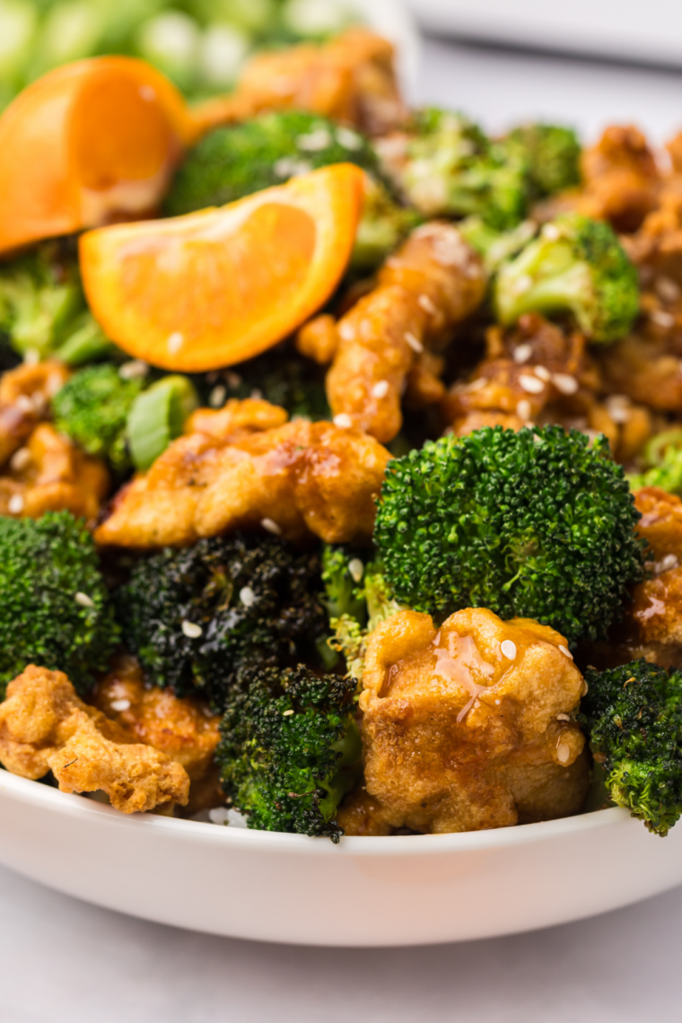 air fryer trader joes mandarin orange chicken crispy golden pieces