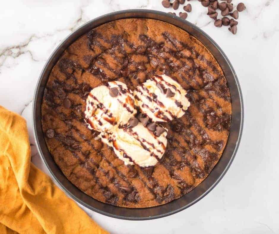 How to bake an air fryer chocolate chip pizookie