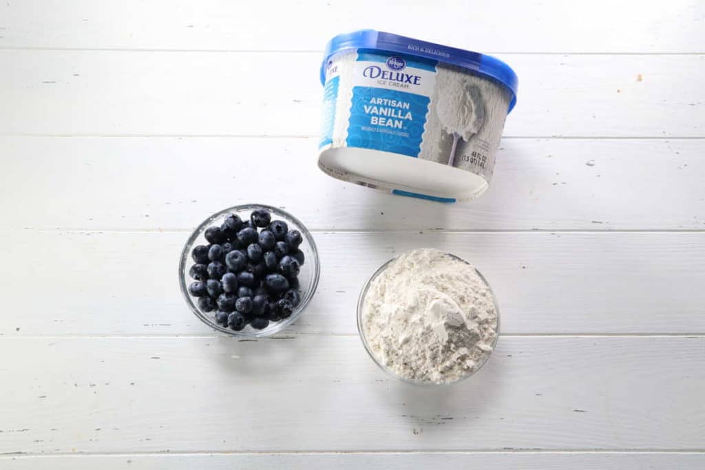 Ingredients Needed For Air Fryer Blueberry Ice-Cream Bread