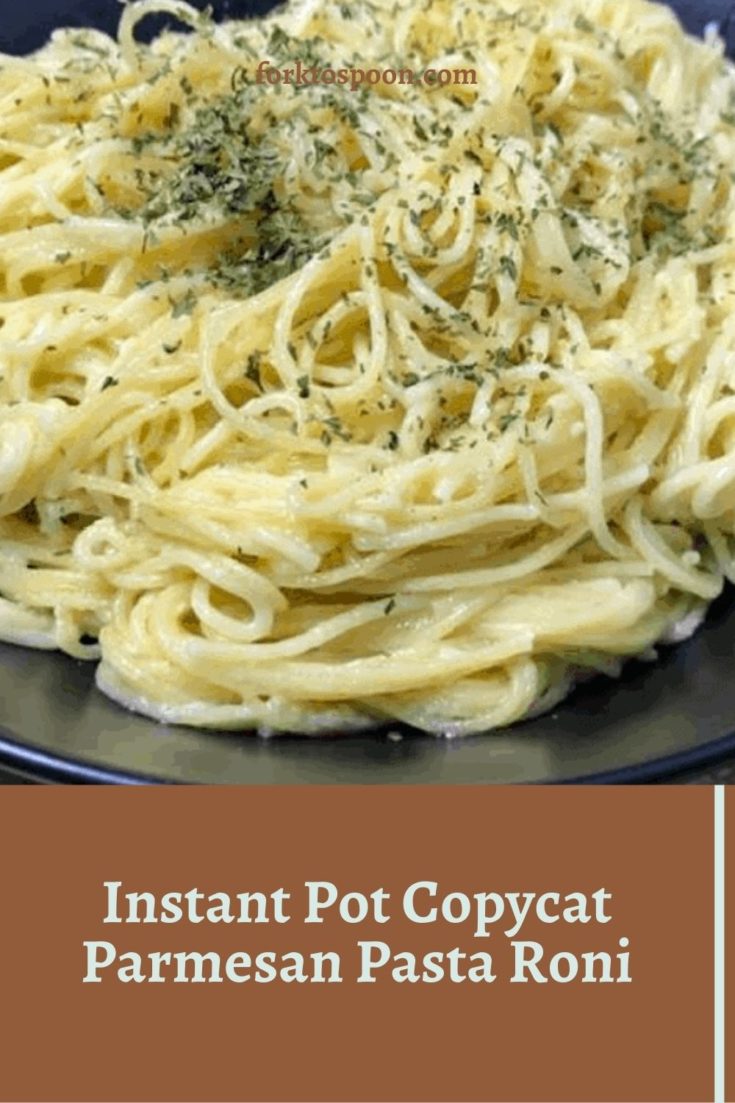 Instant Pot Copycat Parmesan Pasta Roni Fork To Spoon