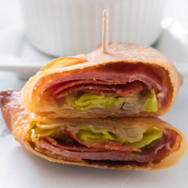 Air Fryer Antipasto Egg Rolls Fork To Spoon