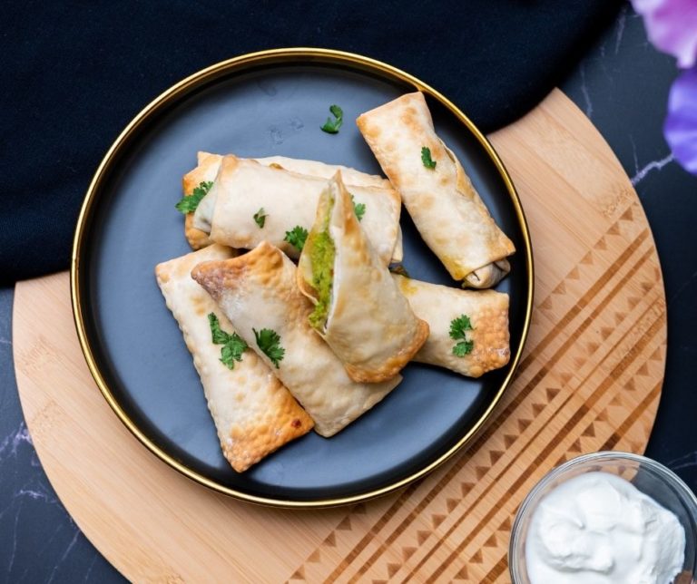 Air Fryer Avocado Egg Rolls Fork To Spoon