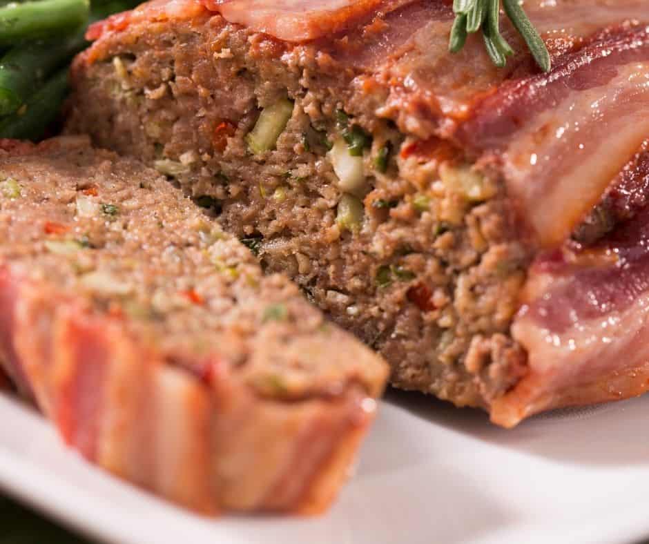 Air Fryer Bacon Wrapped Meatloaf