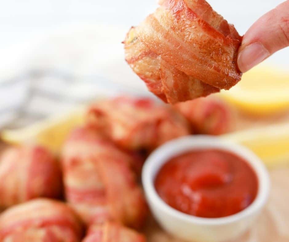 Air Fryer Bacon and Crab Rolls