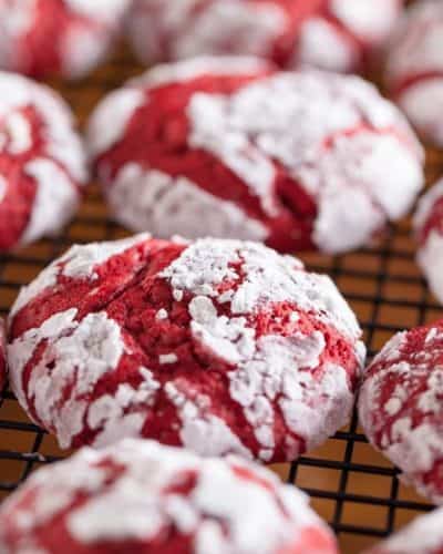 Air Fryer Red Velvet Cake Mix Cookies