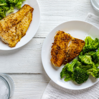 Air Fryer Chilean Sea Bass with Lemon Garlic Butter