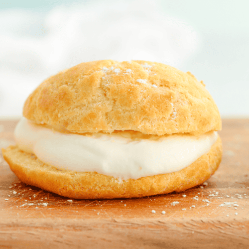 Easy Air Fryer Caramel Cream Puffs - The Super Mom Life