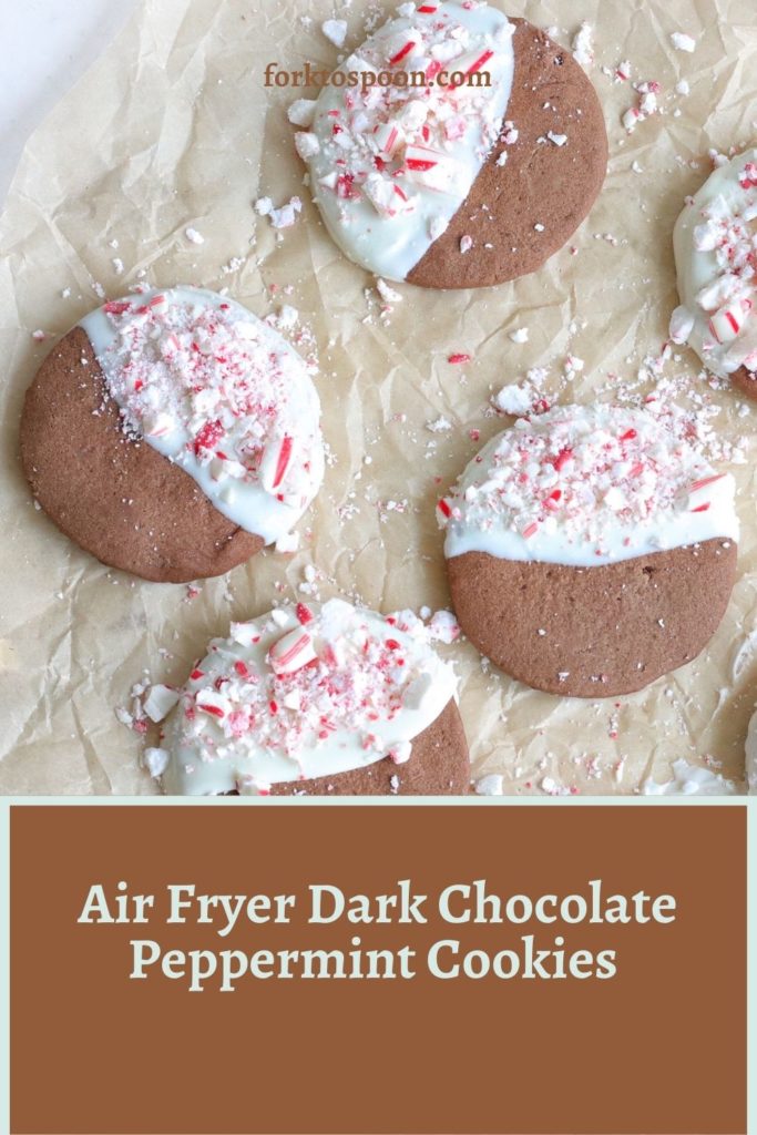 Air Fryer Dark Chocolate Peppermint Cookies 