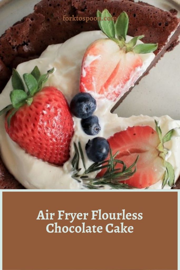 Air Fryer Flourless Chocolate Cake
