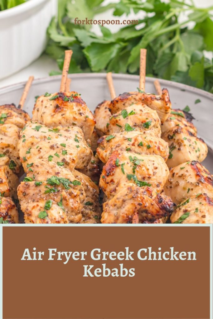 Air Fryer Greek Chicken Kebabs
