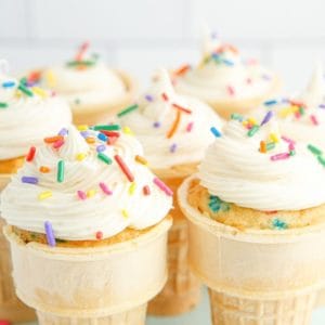 Air Fryer Ice Cream Cone Cupcakes