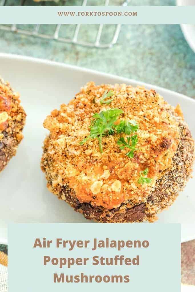 Air Fryer Jalapeno Popper Stuffed Mushrooms