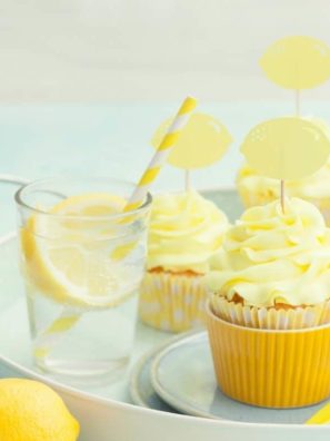 Air Fryer Lemon Cupcakes