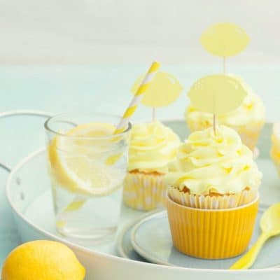 Air Fryer Lemon Cupcakes