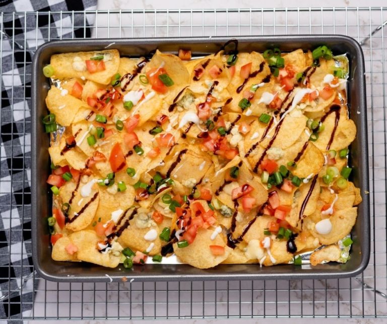 Air Fryer Loaded Potato Chips Fork To Spoon