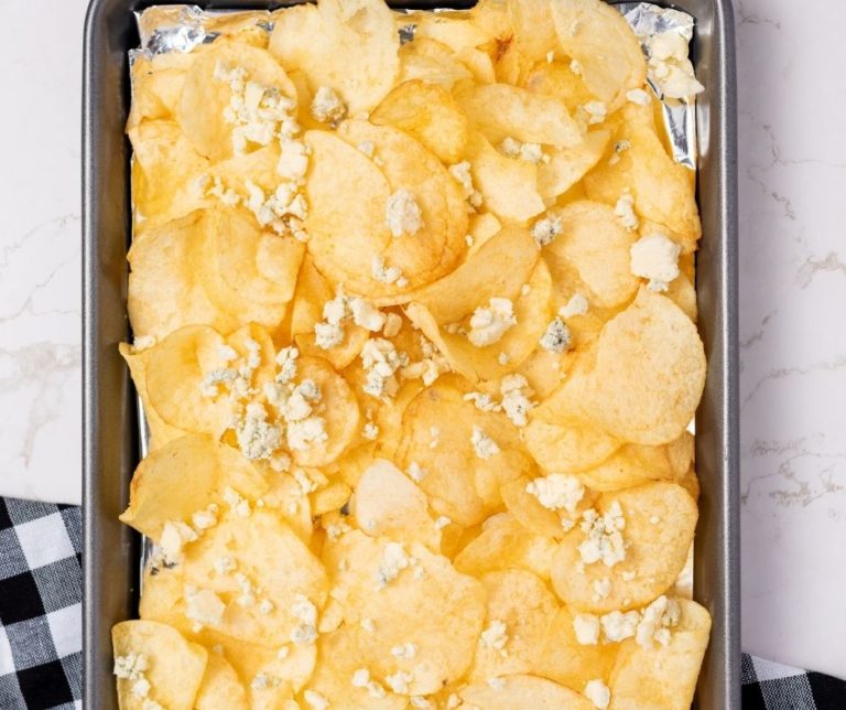 Air Fryer Loaded Potato Chips Fork To Spoon