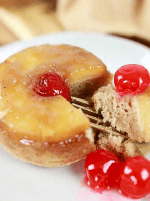 Air Fryer Pineapple Upside-Down Cake for Two