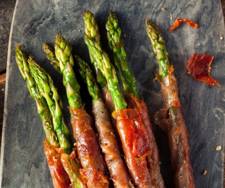 Air Fryer Prosciutto Wrapped Asparagus Fork To Spoon