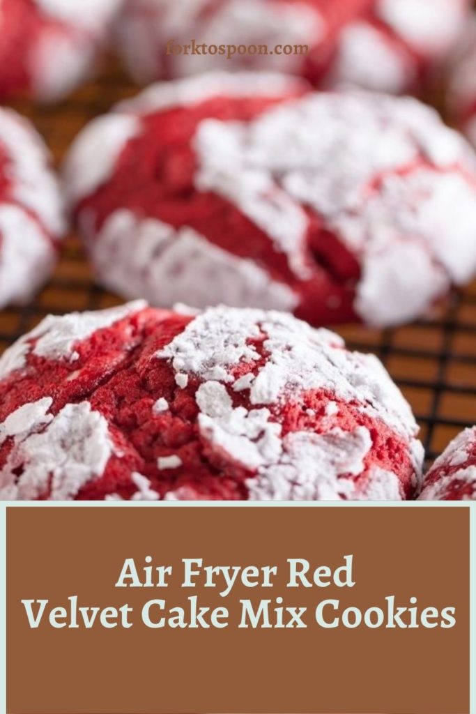 Air Fryer Red Velvet Cake Mix Cookies