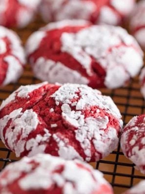 Air Fryer Red Velvet Cake Mix Cookies