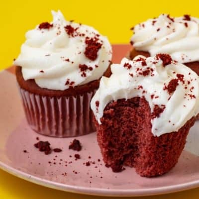 Air Fryer Red Velvet Cupcakes
