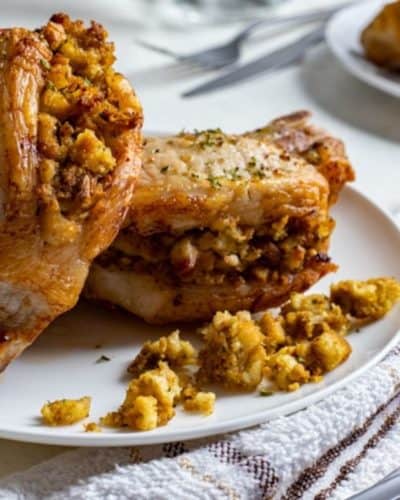 Air Fryer Stuffed Pork Chops