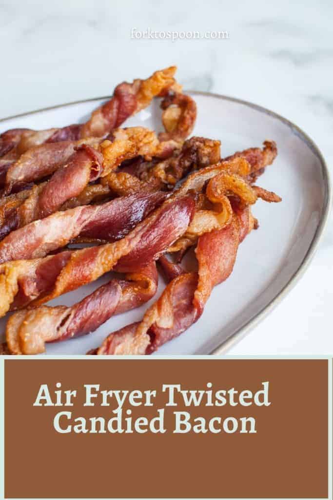 Air Fryer Twisted Candied Bacon