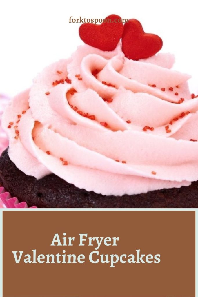 Air Fryer Valentine Cupcakes