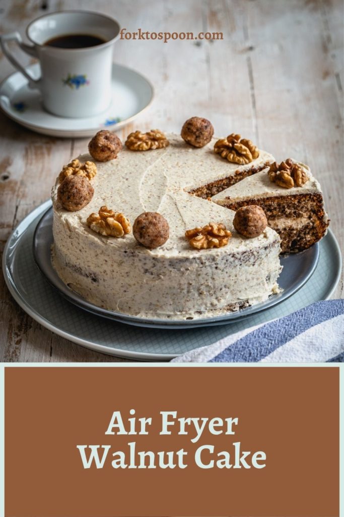 Air Fryer Walnut Cake