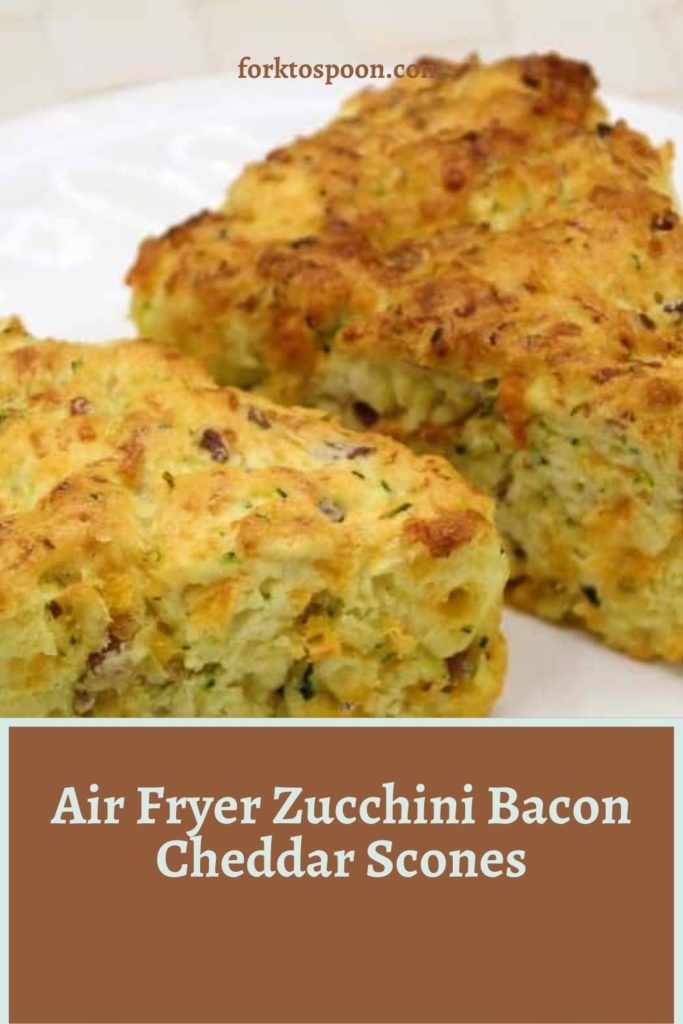 Air Fryer Zucchini Bacon Cheddar Scones