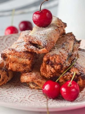 Air-fryer-Cherry-French-Toast-Roll-Ups