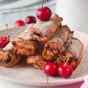 Air-fryer-Cherry-French-Toast-Roll-Ups