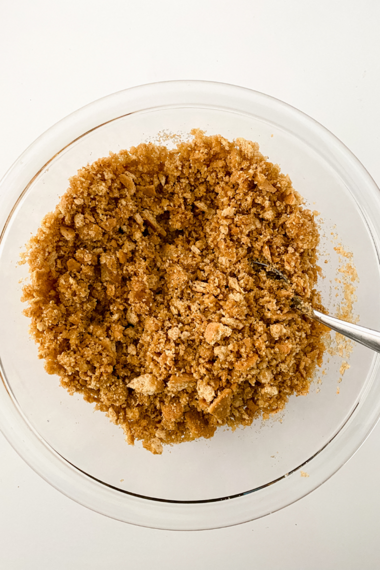Nut crust mixture processed with pecans almonds walnuts