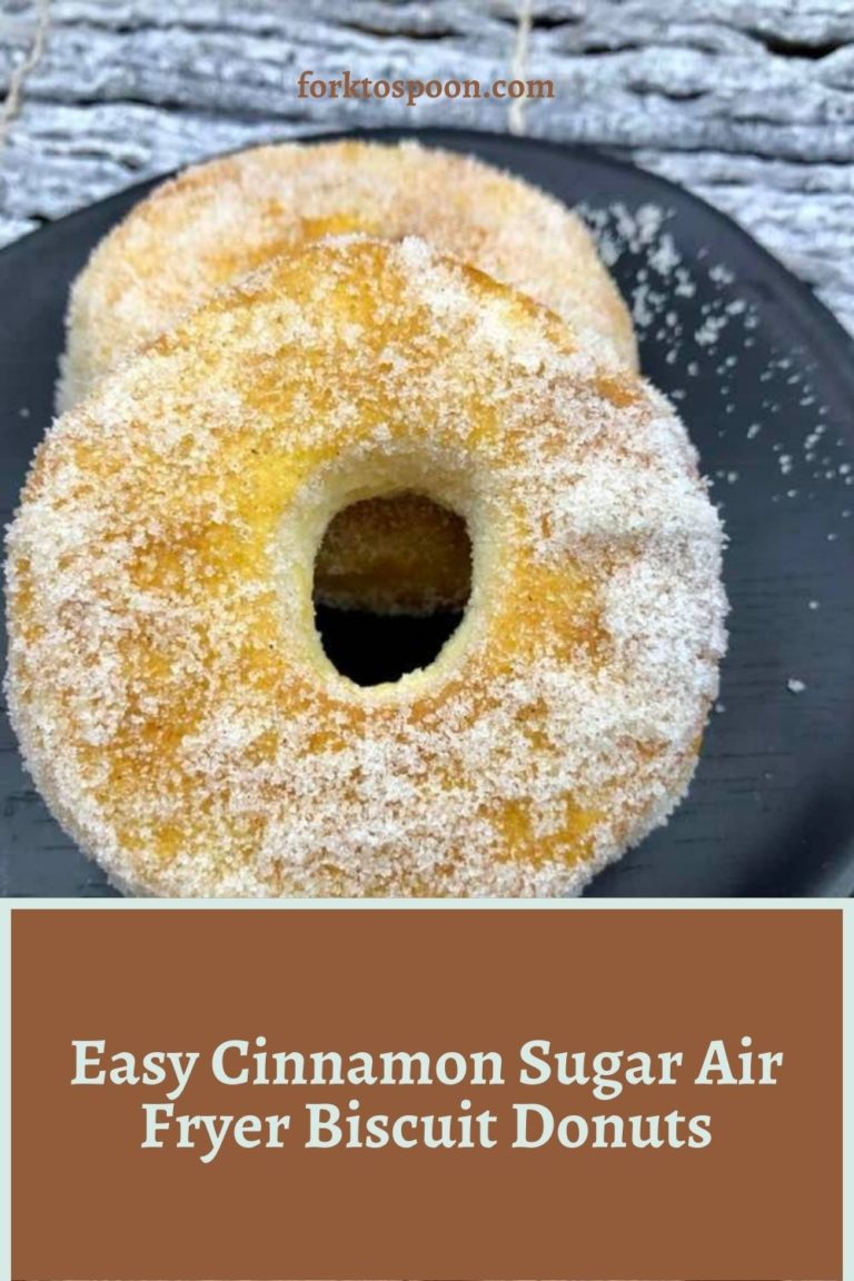 Easy Cinnamon Sugar Air Fryer Biscuit Donuts Fork To Spoon