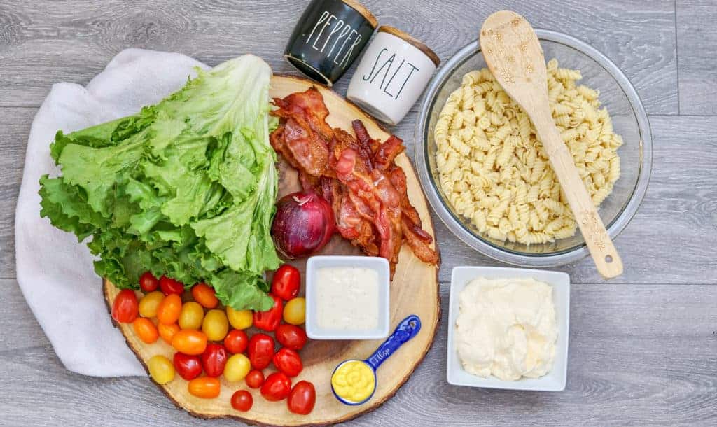 Ingredients Needed For Instant Pot BLT Pasta Salad