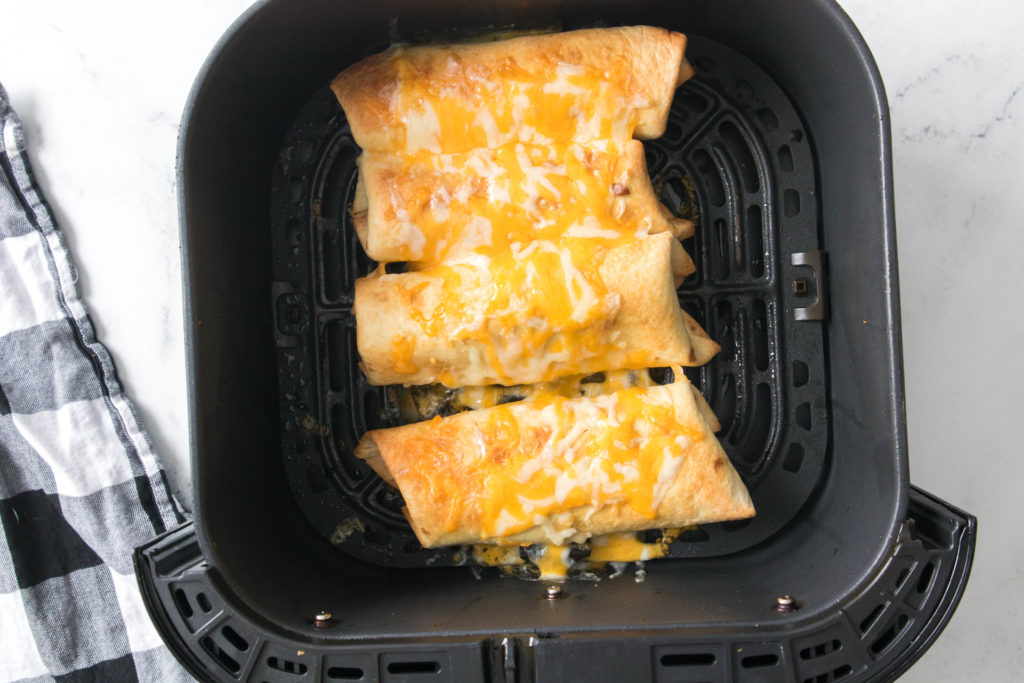Shrimp Chimichangas with cheese