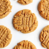 Soft, chewy, flourless 3-ingredient peanut butter cookies in the air fryer. Just peanut butter, sugar, and an egg &mdash; naturally gluten-free and ready in under 15 minutes.