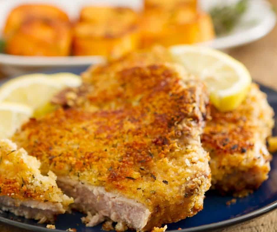 Air Fryer Herb and Parmesan Crusted Pork Chops - Fork To Spoon