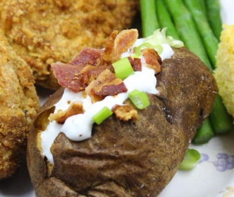 Air Fryer Jacket Potatoes Fork To Spoon