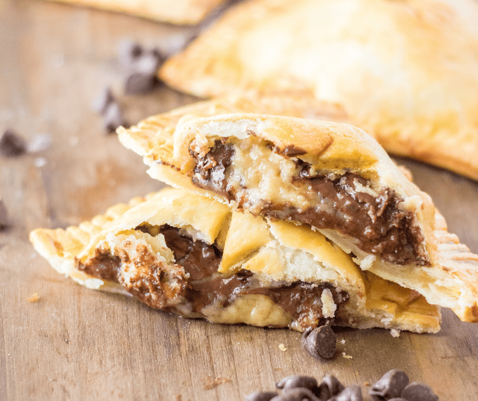 air fryer mini chocolate chip cookie pies