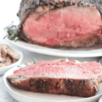 Air Fryer Prime Rib cooked to perfection with a crispy crust, ready to be served for a delicious meal.