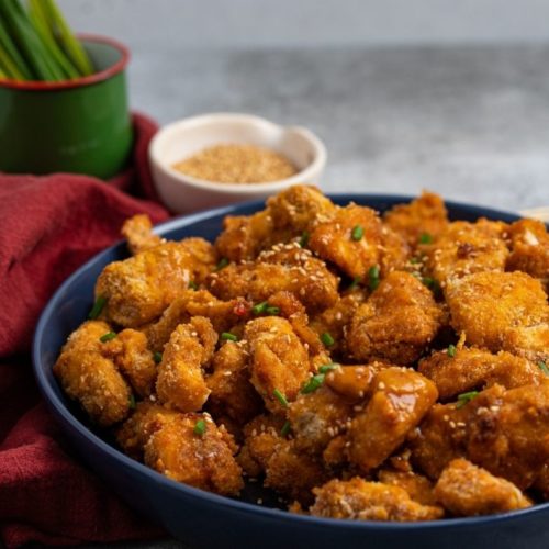 Air Fryer Sweet Chili Chicken Bites Fork To Spoon