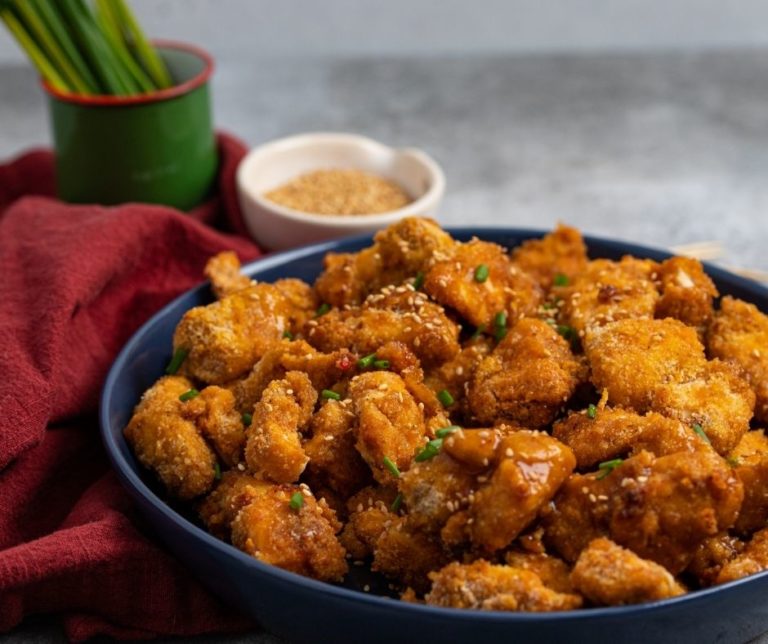 Air Fryer Sweet Chili Chicken Bites Fork To Spoon